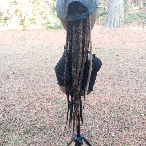 Black brown handmade Ombre tie on loc extensions - Picture 6 of 13